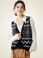 Janae - Graphic Cashmere Vest