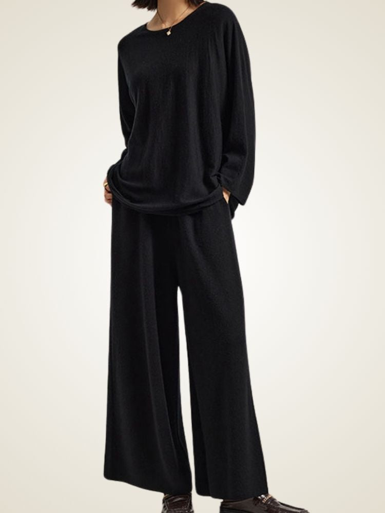 Zaylie -  Wide Leg Cashmere Pants