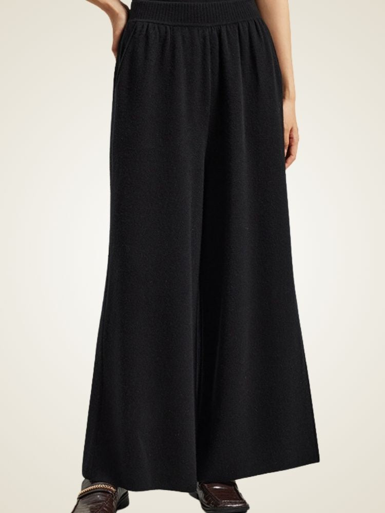 Zaylie -  Wide Leg Cashmere Pants