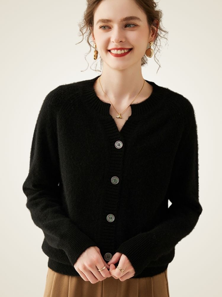 Celestia - Buttoned Cashmere Cardigan