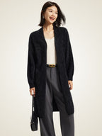 Jisel - Long Brushed Cashmere Cardigan