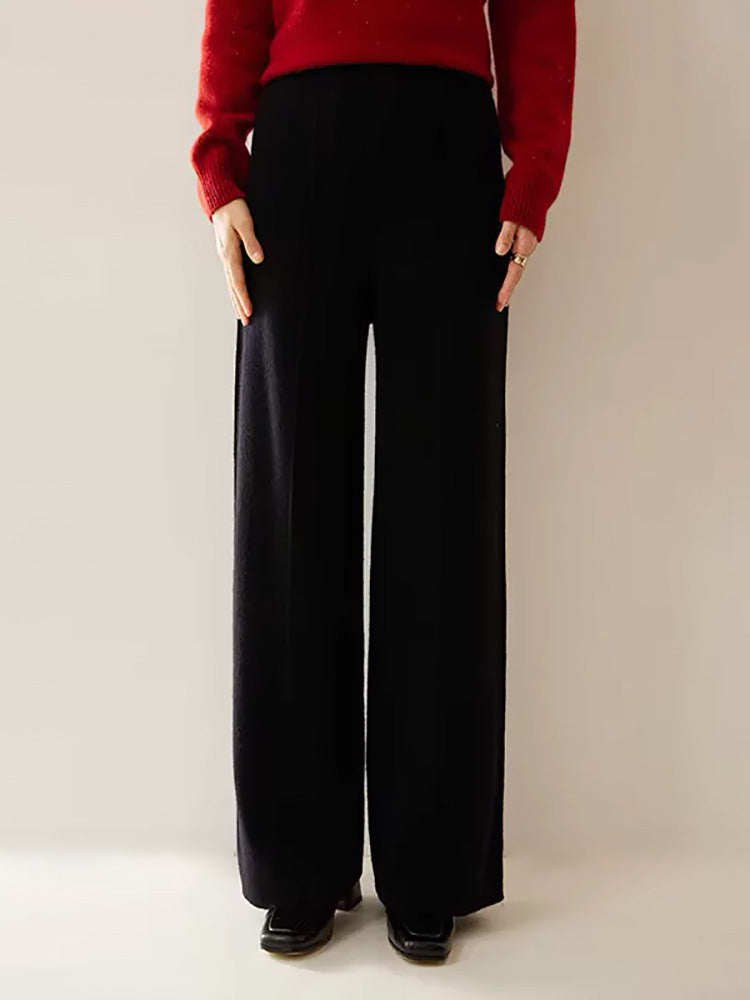 Kaila - Wide Leg Cashmere Pants