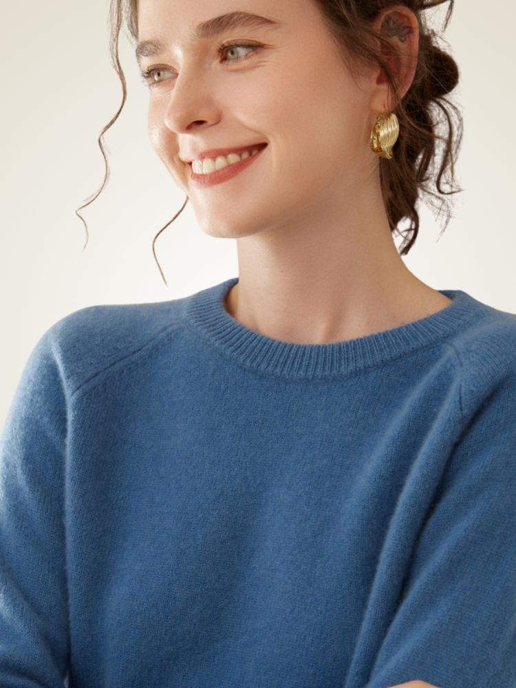 Yeloria - Raglan Sleeves Cashmere Sweater