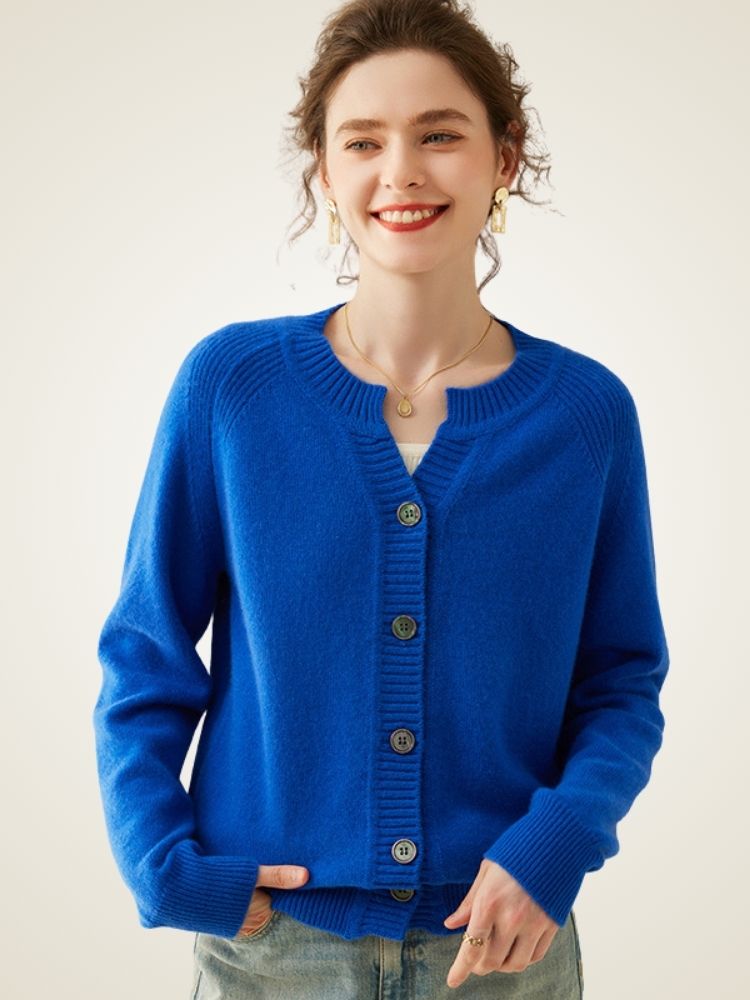 Celestia - Buttoned Cashmere Cardigan