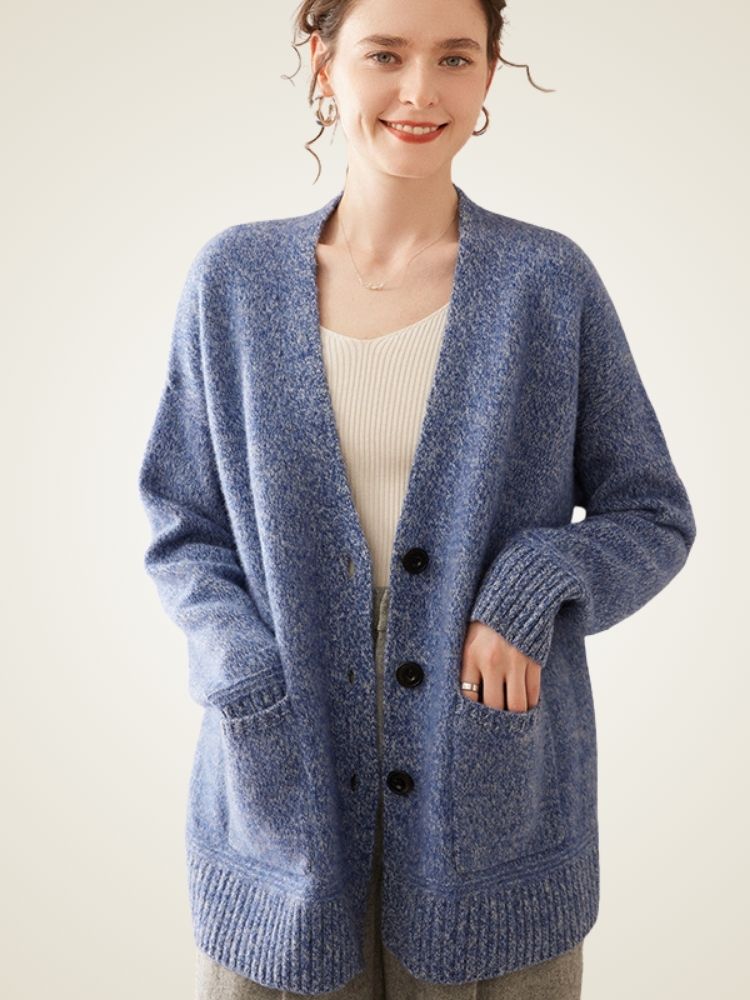 Miris - Textured Knit Cashmere Cardigan