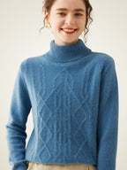 Oriana - Cable-Knit Cashmere Turtleneck