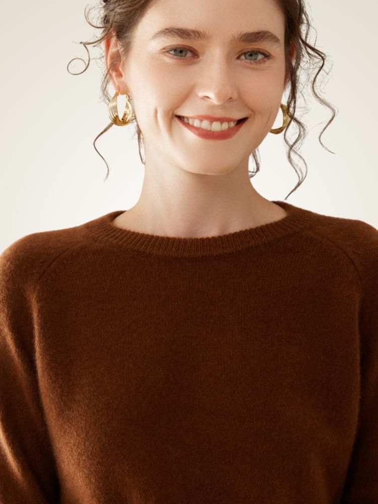 Yeloria - Raglan Sleeves Cashmere Sweater