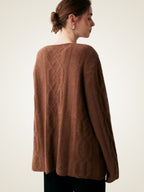 Blair - Two Piece Cable Knit Cashmere Cardigan