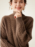 Odessa - Cable-Knit Cashmere Turtleneck