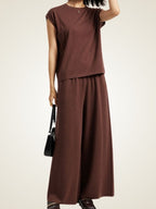 Zaylie -  Wide Leg Cashmere Pants