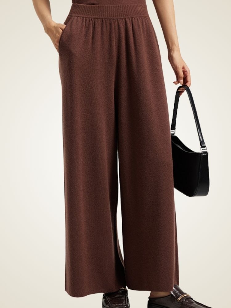 Zaylie -  Wide Leg Cashmere Pants