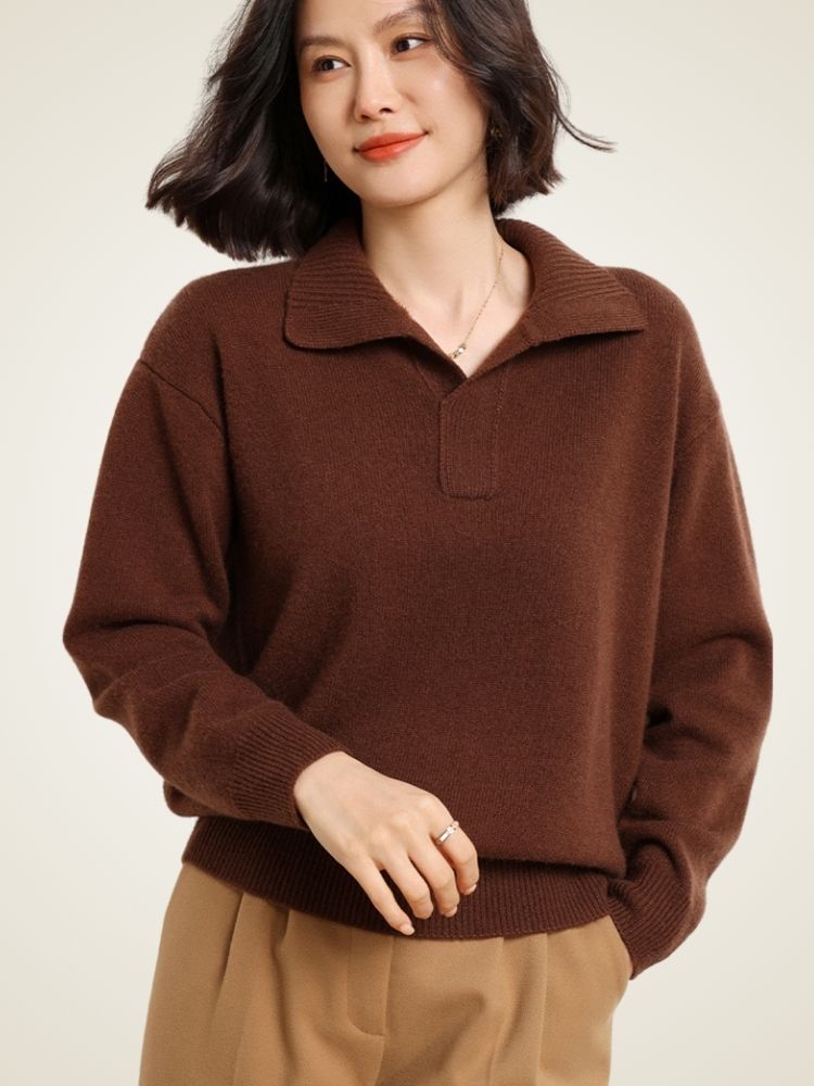 Indessa - Collared Cashmere Pullover