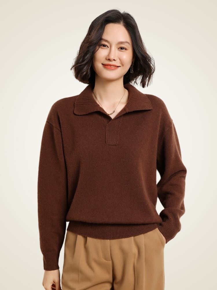 Indessa - Collared Cashmere Pullover