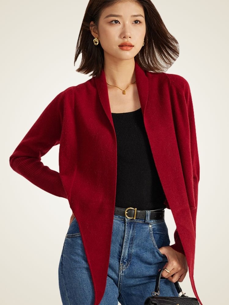 Abilene - Tie-Waist Cashmere Wrap Cardigan