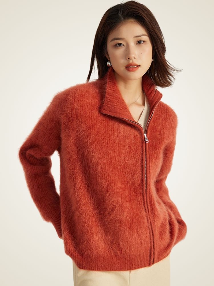 Donna - Zip-Up Cashmere Cardigan