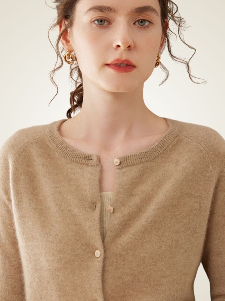 Dana - Classic Pure Cashmere Cardigan