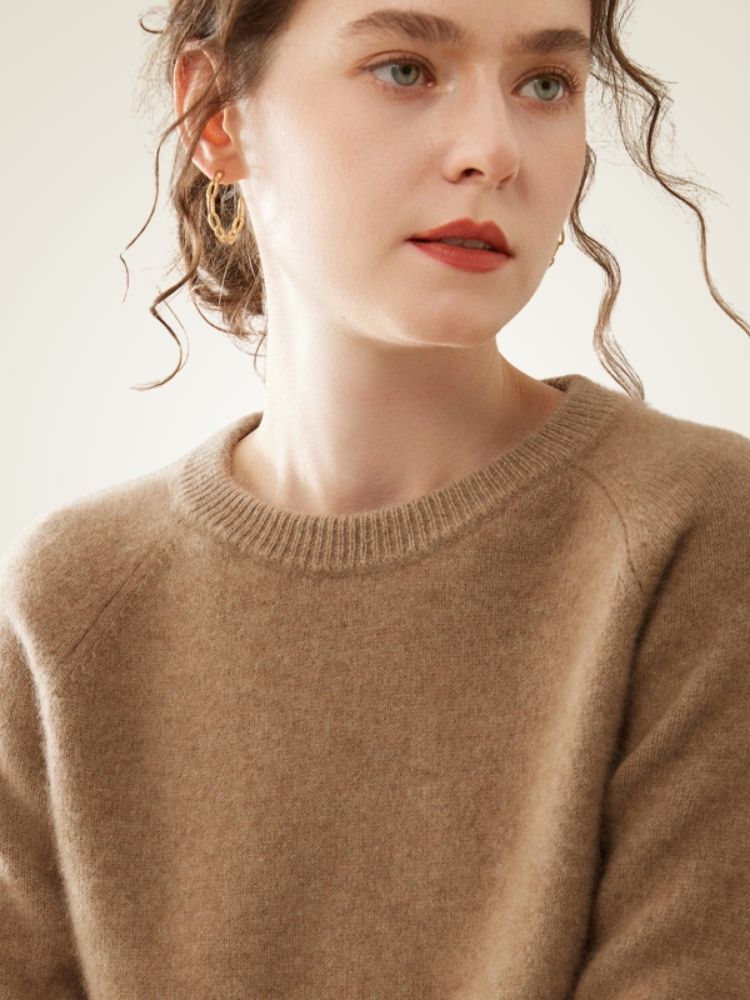 Yeloria - Raglan Sleeves Cashmere Sweater