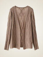 Blair - Two Piece Cable Knit Cashmere Cardigan