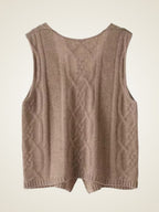 Blair - Two Piece Cable Knit Cashmere Cardigan