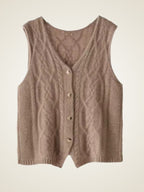Blair - Two Piece Cable Knit Cashmere Cardigan