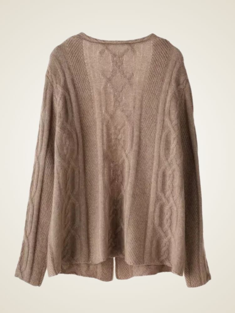 Blair - Two Piece Cable Knit Cashmere Cardigan