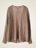 Blair - Two Piece Cable Knit Cashmere Cardigan