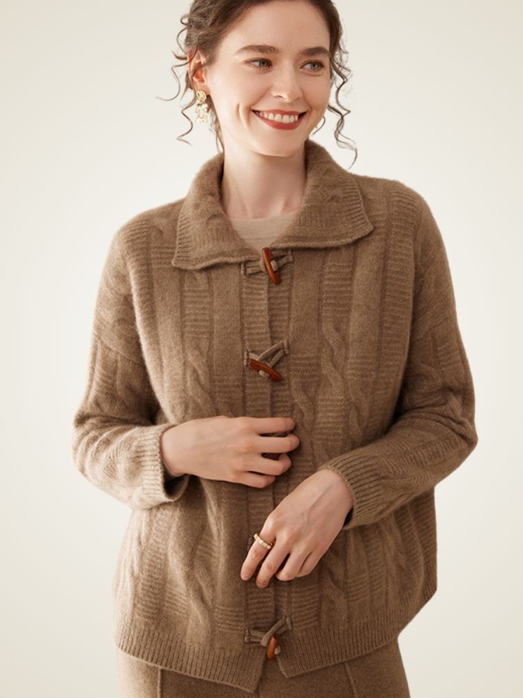 Romelda - Cable Knit Cashmere Cardigan