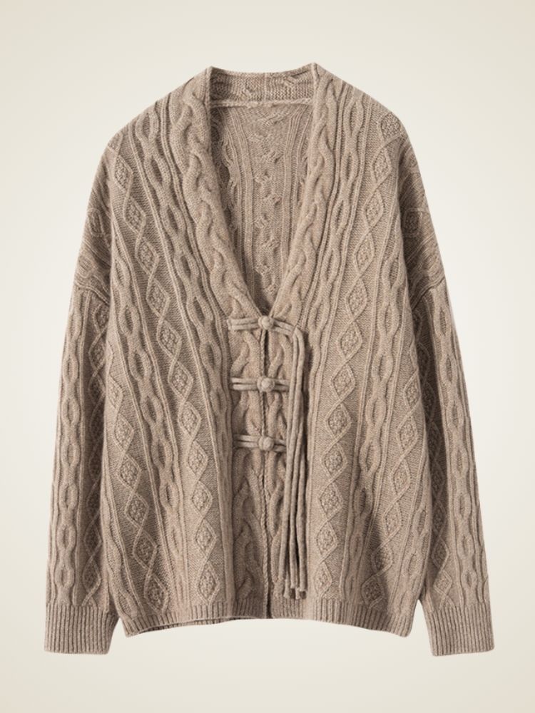 Azelis - Cable-Knit Cashmere Cardigan