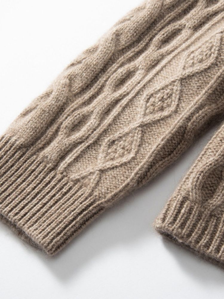 Azelis - Cable-Knit Cashmere Cardigan