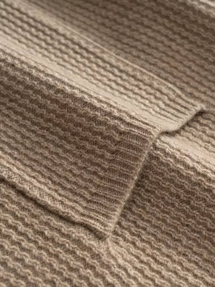 Andy - Textured Shawl Collar Cashmere Cardigan