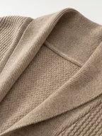 Andy - Textured Shawl Collar Cashmere Cardigan