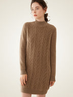Sandrine - Cable Knit Cashmere Dress