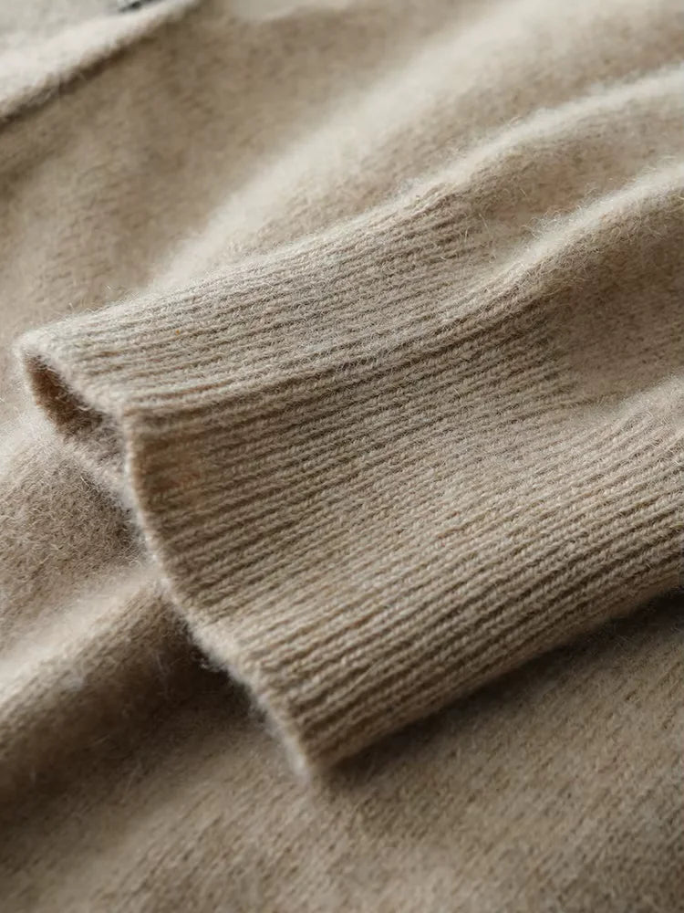 Riley - Two-Tone Cashmere Cardigan