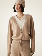 Riley - Two-Tone Cashmere Cardigan