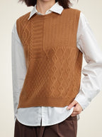 Alessia -  Round Neck Sweater Vest