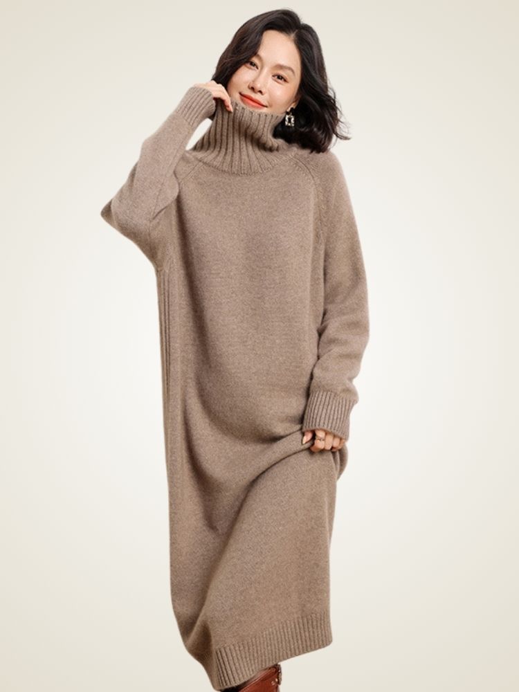 Mirel - Turtleneck Cashmere Dress