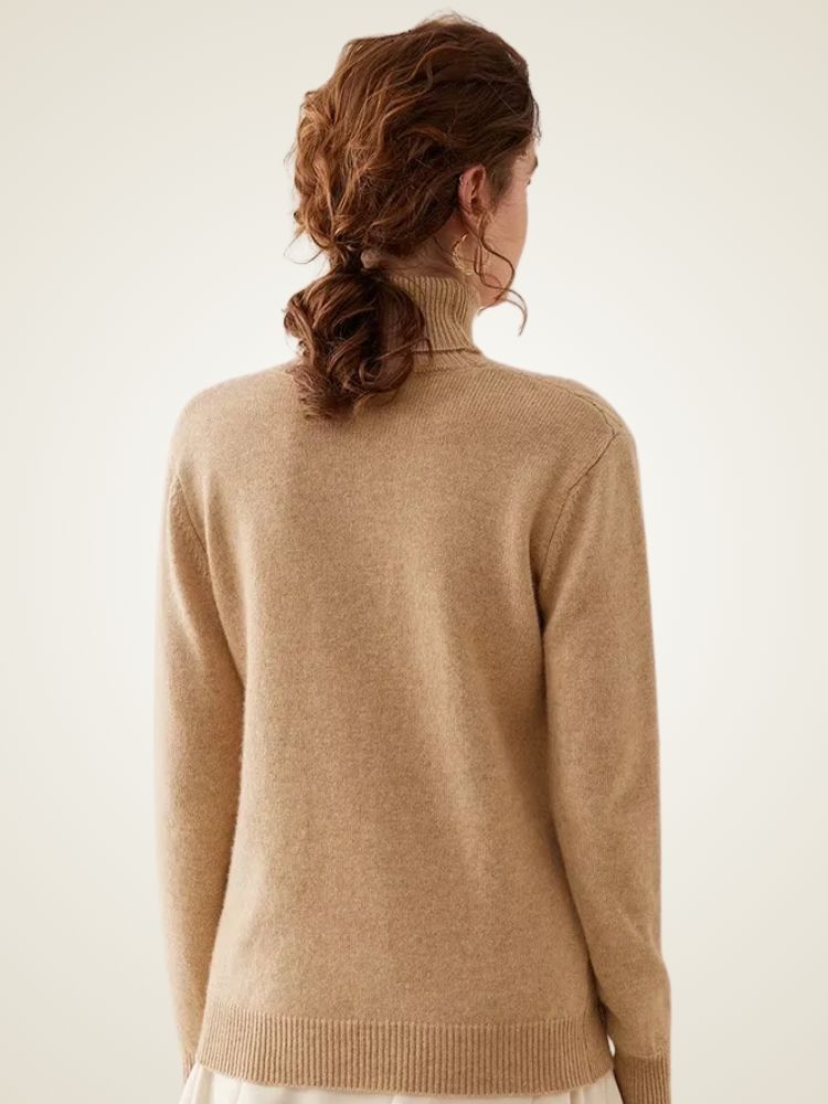 Astrid - Chevron Cashmere Turtleneck