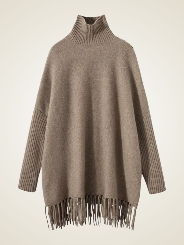 Lila - Cashmere Fringe Sweater Dress