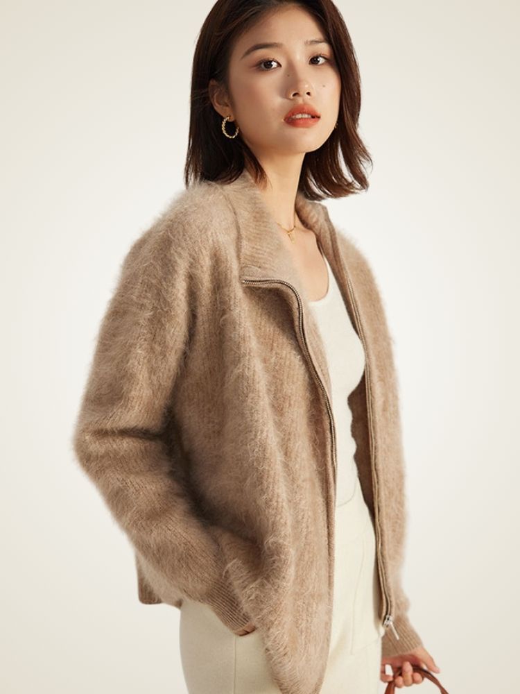 Donna - Zip-Up Cashmere Cardigan