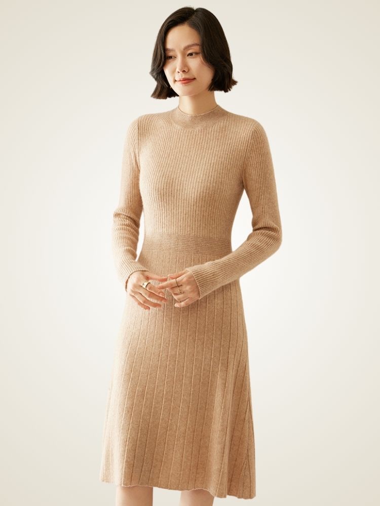 Tallis - Ribbed Cashmere Midi Dress