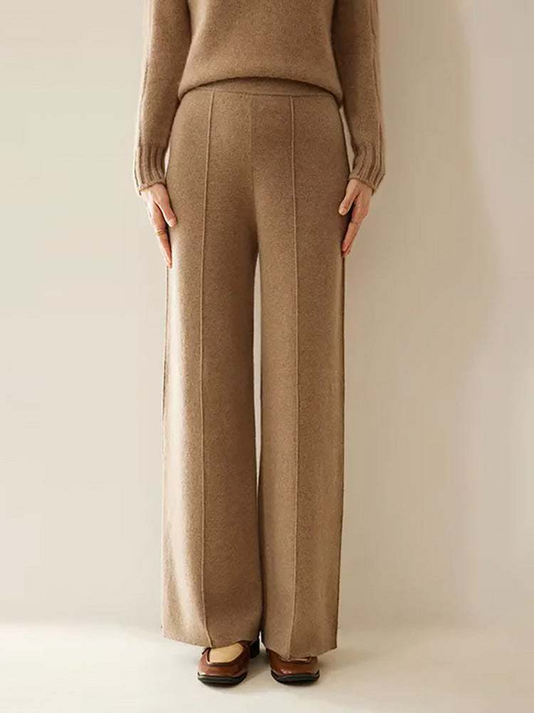 Kaila - Wide Leg Cashmere Pants