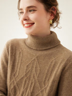 Oriana - Cable-Knit Cashmere Turtleneck
