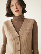 Malia - Ribbed Cashmere Vest