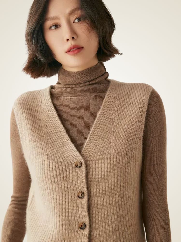 Malia - Ribbed Cashmere Vest