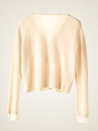 Brooke - Lace Collar Cashmere Cardigan