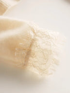 Brooke - Lace Collar Cashmere Cardigan