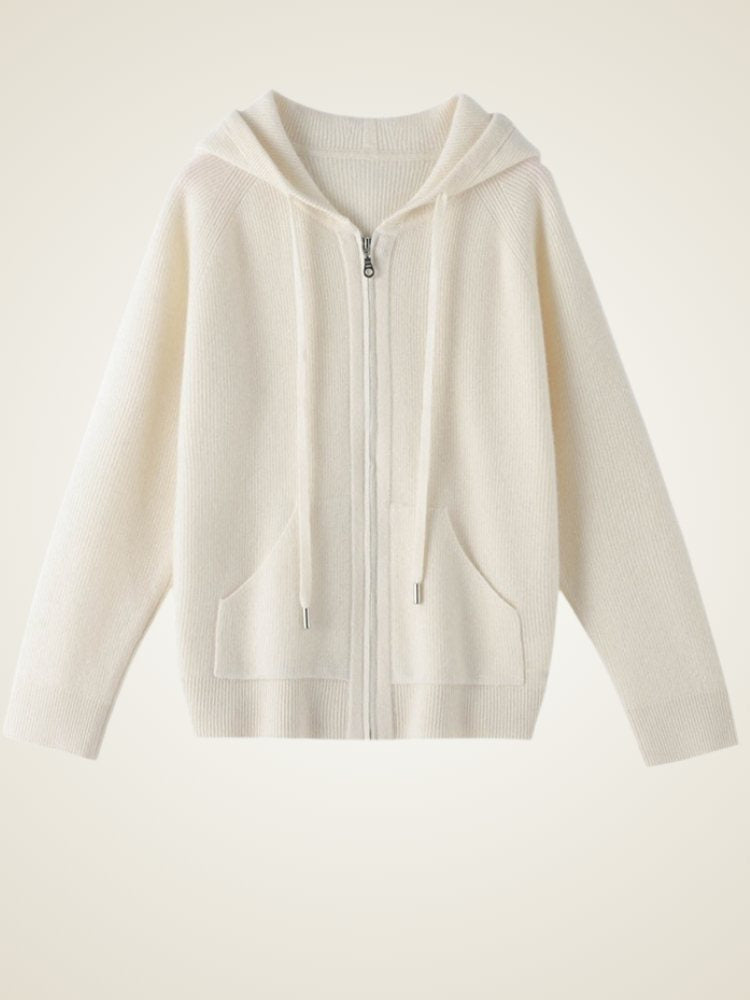 Naralith - Zip Up Cashmere Hoodie