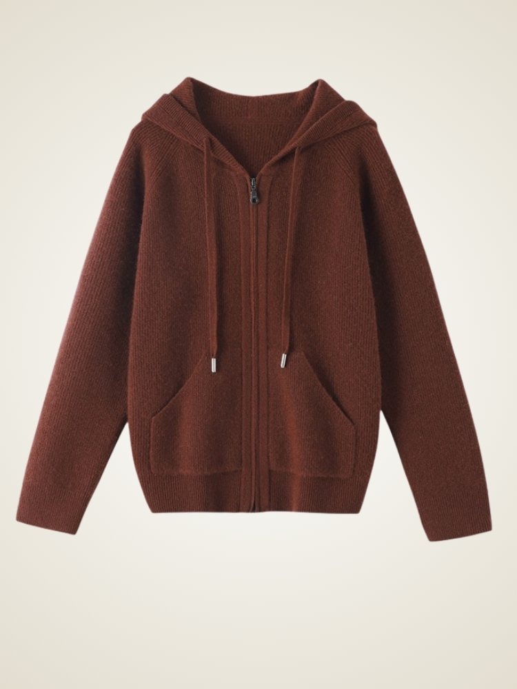 Naralith - Zip Up Cashmere Hoodie