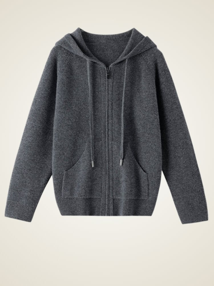 Naralith - Zip Up Cashmere Hoodie