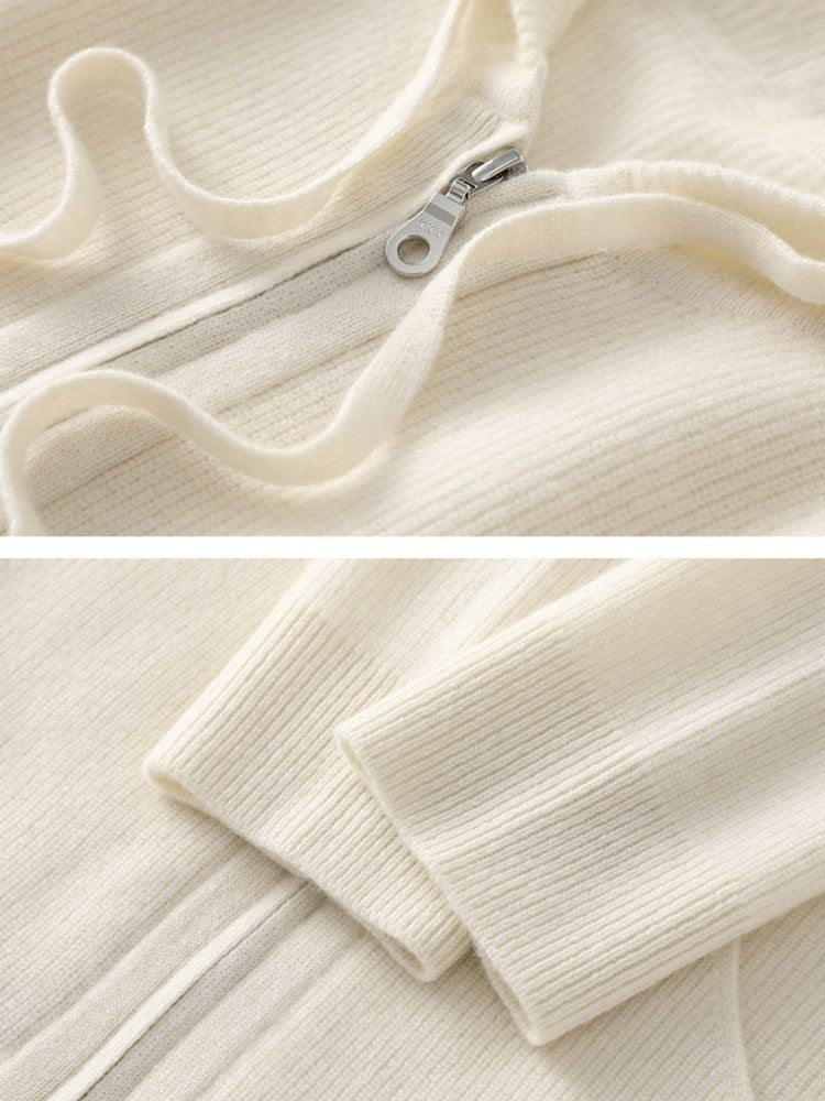 Naralith - Zip Up Cashmere Hoodie